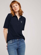 Poloshirt mit Bio-Baumwolle - Frauen - Sky Captain Blue Poloshirt mit Bio-Baumwolle - Frauen - Sky Captain Blue - 5 - TOM TAILOR