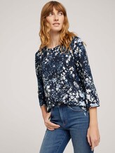 Sweatshirt mit Blumenmuster - Frauen - navy bigger flower design Sweatshirt mit Blumenmuster - Frauen - navy bigger flower design - 5 - TOM TAILOR
