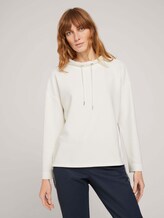 Sweatshirt mit Ottomanstruktur - Frauen - Whisper White Sweatshirt mit Ottomanstruktur - Frauen - Whisper White - 1 - TOM TAILOR