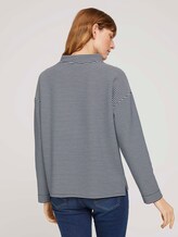 Sweatshirt mit Ottomanstruktur - Frauen - navy offwhite ottoman stripe Sweatshirt mit Ottomanstruktur - Frauen - navy offwhite ottoman stripe - 2 - TOM TAILOR