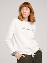 Sweatshirt mit Bio-Baumwolle - Frauen - Whisper White Sweatshirt mit Bio-Baumwolle - Frauen - Whisper White - 1 - TOM TAILOR