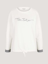 Sweatshirt mit Bio-Baumwolle - Frauen - Whisper White Sweatshirt mit Bio-Baumwolle - Frauen - Whisper White - 7 - TOM TAILOR