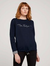 Sweatshirt mit Bio-Baumwolle - Frauen - Sky Captain Blue Sweatshirt mit Bio-Baumwolle - Frauen - Sky Captain Blue - 1 - TOM TAILOR