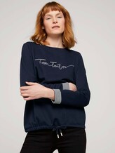 Sweatshirt mit Bio-Baumwolle - Frauen - Sky Captain Blue Sweatshirt mit Bio-Baumwolle - Frauen - Sky Captain Blue - 5 - TOM TAILOR