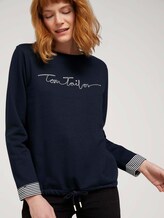 Sweatshirt mit Bio-Baumwolle - Frauen - Sky Captain Blue Sweatshirt mit Bio-Baumwolle - Frauen - Sky Captain Blue - 9 - TOM TAILOR