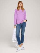 Sweatshirt mit Bio-Baumwolle - Frauen - heather lilac Sweatshirt mit Bio-Baumwolle - Frauen - heather lilac - 3 - TOM TAILOR