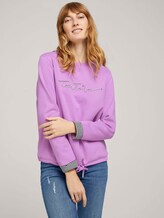 Sweatshirt mit Bio-Baumwolle - Frauen - heather lilac Sweatshirt mit Bio-Baumwolle - Frauen - heather lilac - 5 - TOM TAILOR