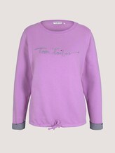 Sweatshirt mit Bio-Baumwolle - Frauen - heather lilac Sweatshirt mit Bio-Baumwolle - Frauen - heather lilac - 7 - TOM TAILOR