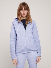 Sweatjacke mit Bio-Baumwolle - Frauen - comfort grey melange Sweatjacke mit Bio-Baumwolle - Frauen - comfort grey melange - 1 - TOM TAILOR