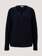Langarmshirt mit Henleyausschnitt - Frauen - Sky Captain Blue Langarmshirt mit Henleyausschnitt - Frauen - Sky Captain Blue - 7 - TOM TAILOR