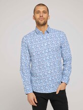gemustertes Hemd - Männer - white base blue shades design gemustertes Hemd - Männer - white base blue shades design - 1 - TOM TAILOR