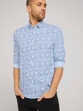 gemustertes Hemd - Männer - white base blue shades design gemustertes Hemd - Männer - white base blue shades design - 5 - TOM TAILOR