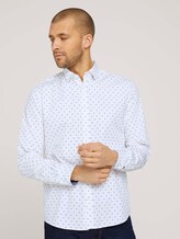 gemustertes Hemd - Männer - white base blue element design gemustertes Hemd - Männer - white base blue element design - 1 - TOM TAILOR