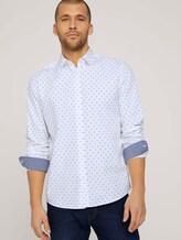 gemustertes Hemd - Männer - white base blue element design gemustertes Hemd - Männer - white base blue element design - 5 - TOM TAILOR