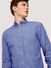gemustertes Hemd mit Bio-Baumwolle - Männer - blue white scattered design gemustertes Hemd mit Bio-Baumwolle - Männer - blue white scattered design - 9 - TOM TAILOR