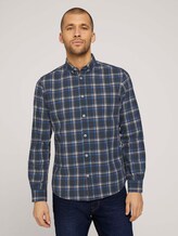 kariertes Hemd - Männer - navy space yarn check kariertes Hemd - Männer - navy space yarn check - 1 - TOM TAILOR