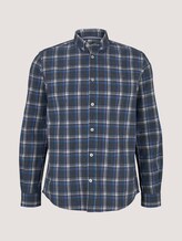 kariertes Hemd - Männer - navy space yarn check kariertes Hemd - Männer - navy space yarn check - 7 - TOM TAILOR