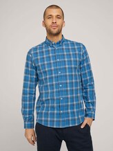 kariertes Hemd - Männer - blue space yarn check kariertes Hemd - Männer - blue space yarn check - 1 - TOM TAILOR