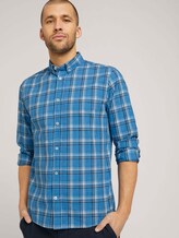 kariertes Hemd - Männer - blue space yarn check kariertes Hemd - Männer - blue space yarn check - 5 - TOM TAILOR