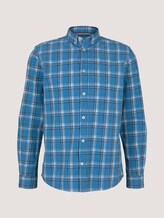 kariertes Hemd - Männer - blue space yarn check kariertes Hemd - Männer - blue space yarn check - 7 - TOM TAILOR