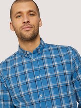 kariertes Hemd - Männer - blue space yarn check kariertes Hemd - Männer - blue space yarn check - 9 - TOM TAILOR