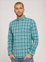kariertes Hemd - Männer - green space yarn check kariertes Hemd - Männer - green space yarn check - 1 - TOM TAILOR