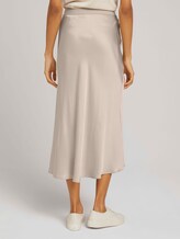 Satin Midirock - Frauen - linen beige Satin Midirock - Frauen - linen beige - 2 - Mine to five