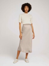 Satin Midirock - Frauen - linen beige Satin Midirock - Frauen - linen beige - 3 - Mine to five
