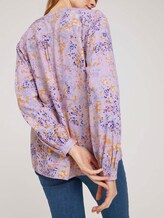 gemusterte Bluse mit Knopfleiste - Frauen - lilac yellow flower design gemusterte Bluse mit Knopfleiste - Frauen - lilac yellow flower design - 9 - TOM TAILOR