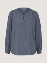 gemusterte Bluse mit LENZING™ ECOVERO™ und Knopfleiste - Frauen - navy geometrical design gemusterte Bluse mit LENZING™ ECOVERO™ und Knopfleiste - Frauen - navy geometrical design - 7 - TOM TAILOR