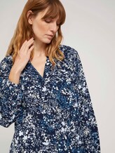 gemusterte Bluse mit LENZING™ ECOVERO™ und Knopfleiste - Frauen - navy yellow flower design gemusterte Bluse mit LENZING™ ECOVERO™ und Knopfleiste - Frauen - navy yellow flower design - 9 - TOM TAILOR