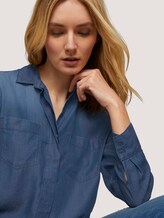 Hemdbluse Hemdbluse aus Lyocell-Denim - Frauen - dark stone wash denim Hemdbluse Hemdbluse aus Lyocell-Denim - Frauen - dark stone wash denim - 9 - TOM TAILOR