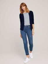 Ripp Cardigan mit Kapuze mit Bio-Baumwolle - Frauen - Sky Captain Blue Ripp Cardigan mit Kapuze mit Bio-Baumwolle - Frauen - Sky Captain Blue - 3 - TOM TAILOR