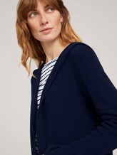 Ripp Cardigan mit Kapuze mit Bio-Baumwolle - Frauen - Sky Captain Blue Ripp Cardigan mit Kapuze mit Bio-Baumwolle - Frauen - Sky Captain Blue - 9 - TOM TAILOR