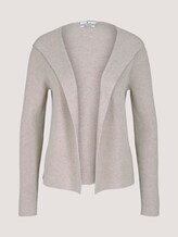 Ripp Cardigan mit Kapuze mit Bio-Baumwolle - Frauen - beige alfalfa melange Ripp Cardigan mit Kapuze mit Bio-Baumwolle - Frauen - beige alfalfa melange - 7 - TOM TAILOR