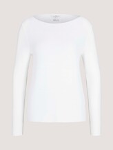 Strukturierter Pullover mit Bio-Baumwolle - Frauen - Whisper White Strukturierter Pullover mit Bio-Baumwolle - Frauen - Whisper White - 7 - TOM TAILOR