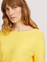 Strukturierter Pullover mit Bio-Baumwolle - Frauen - smooth yellow Strukturierter Pullover mit Bio-Baumwolle - Frauen - smooth yellow - 9 - TOM TAILOR