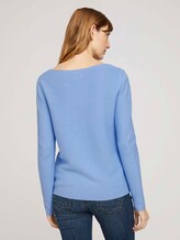 Strukturierter Pullover mit Bio-Baumwolle - Frauen - stonington blue Strukturierter Pullover mit Bio-Baumwolle - Frauen - stonington blue - 2 - TOM TAILOR