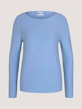 Strukturierter Pullover mit Bio-Baumwolle - Frauen - stonington blue Strukturierter Pullover mit Bio-Baumwolle - Frauen - stonington blue - 7 - TOM TAILOR