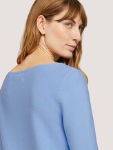Strukturierter Pullover mit Bio-Baumwolle - Frauen - stonington blue Strukturierter Pullover mit Bio-Baumwolle - Frauen - stonington blue - 9 - TOM TAILOR