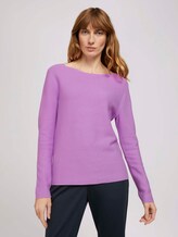 Strukturierter Pullover mit Bio-Baumwolle - Frauen - heather lilac Strukturierter Pullover mit Bio-Baumwolle - Frauen - heather lilac - 1 - TOM TAILOR