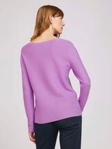 Strukturierter Pullover mit Bio-Baumwolle - Frauen - heather lilac Strukturierter Pullover mit Bio-Baumwolle - Frauen - heather lilac - 2 - TOM TAILOR