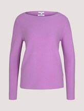 Strukturierter Pullover mit Bio-Baumwolle - Frauen - heather lilac Strukturierter Pullover mit Bio-Baumwolle - Frauen - heather lilac - 7 - TOM TAILOR