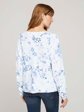 gemusterter Pullover aus Bio-Baumwolle - Frauen - offwhite big flower design gemusterter Pullover aus Bio-Baumwolle - Frauen - offwhite big flower design - 2 - TOM TAILOR