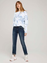 gemusterter Pullover aus Bio-Baumwolle - Frauen - offwhite big flower design gemusterter Pullover aus Bio-Baumwolle - Frauen - offwhite big flower design - 3 - TOM TAILOR
