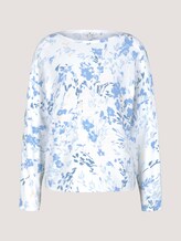 gemusterter Pullover aus Bio-Baumwolle - Frauen - offwhite big flower design gemusterter Pullover aus Bio-Baumwolle - Frauen - offwhite big flower design - 7 - TOM TAILOR