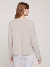 Pullover mit Seitenschlitz - Frauen - beige alfalfa melange Pullover mit Seitenschlitz - Frauen - beige alfalfa melange - 2 - TOM TAILOR