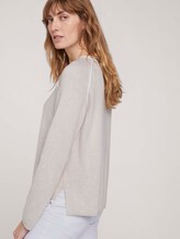 Pullover mit Seitenschlitz - Frauen - beige alfalfa melange Pullover mit Seitenschlitz - Frauen - beige alfalfa melange - 5 - TOM TAILOR