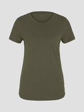 Basic T-Shirt aus Modalgemisch - Frauen - Olive Night Green Basic T-Shirt aus Modalgemisch - Frauen - Olive Night Green - 7 - TOM TAILOR