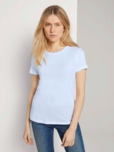 Basic T-Shirt aus Modalgemisch - Frauen - White Basic T-Shirt aus Modalgemisch - Frauen - White - 1 - TOM TAILOR